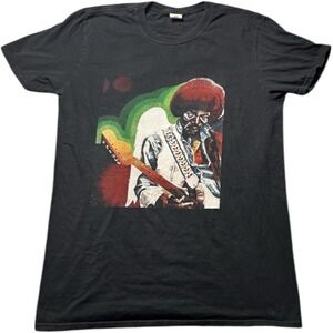 Jimi Hendrix Band T-Shirt M Black Graphic Rock Music Tee Guitar Legend Gildan
